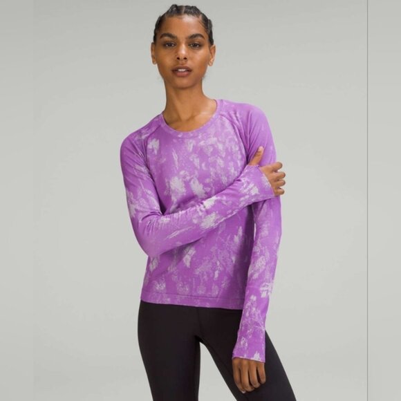 Lululemon Swiftly Tech Long Sleeve Shirt 2.0 *Race Length Shadow Bloom Moonlit - Picture 1 of 10
